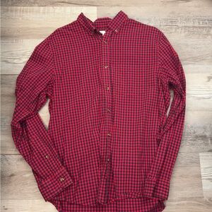 Old Navy Everyday Shirt Slim Fit Red Button Down Shirt